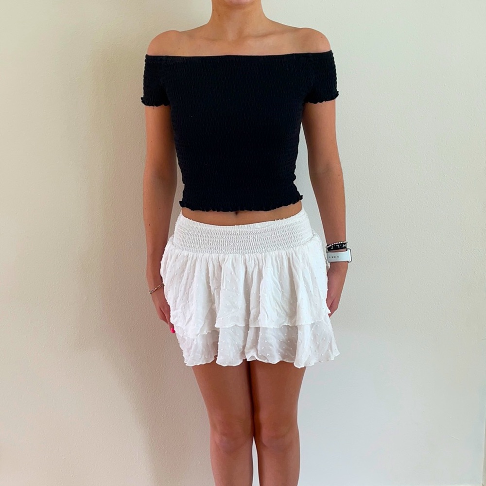 smocked black shirt. GB kids XL